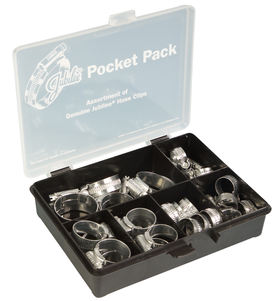 Box of 10 Jubilee Hose Clips M/S 00 13-20mm 
